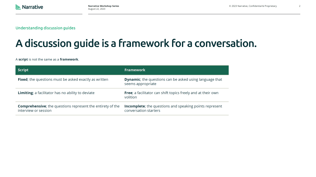 Discussion guide