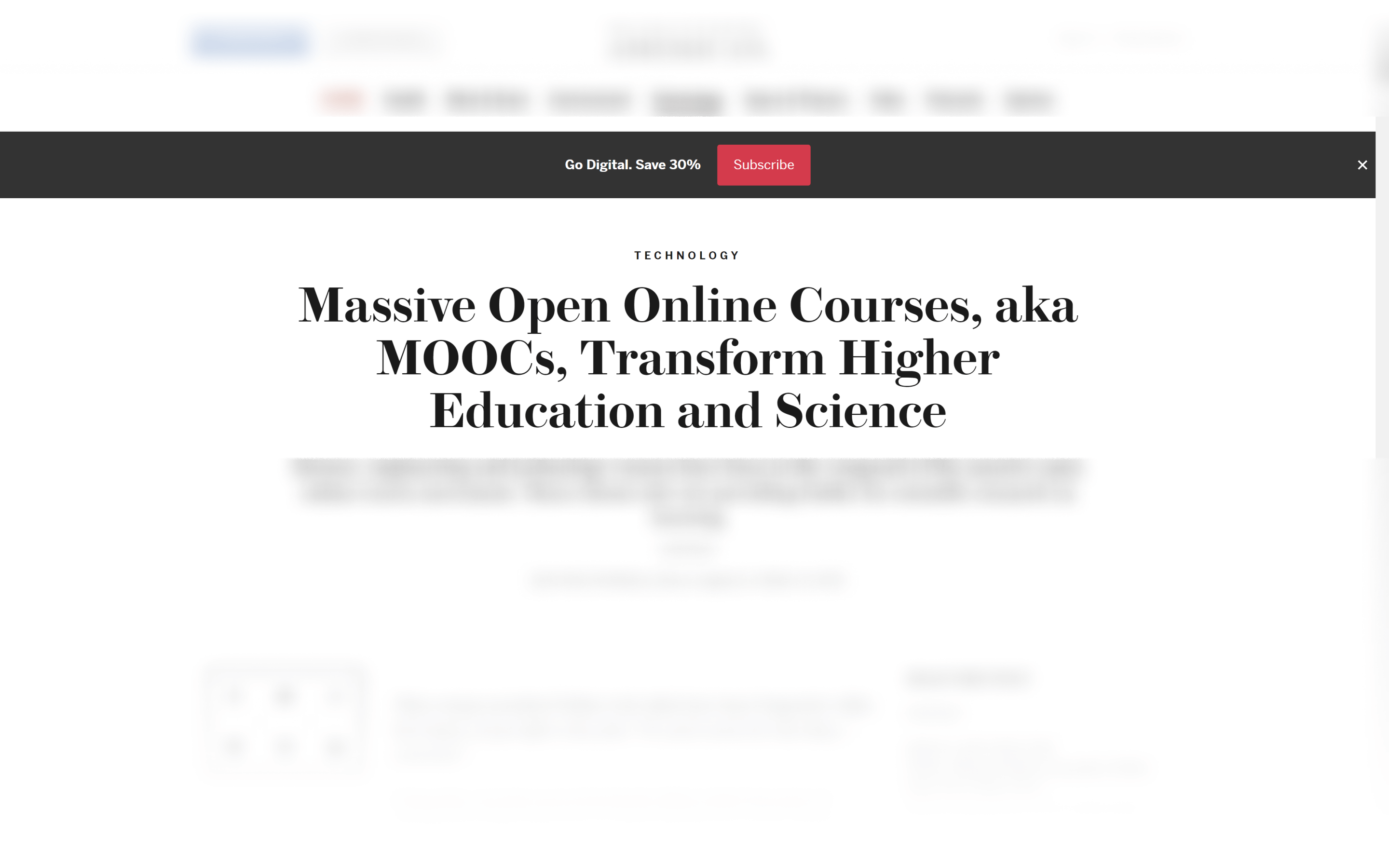 MOOCs transform higher education