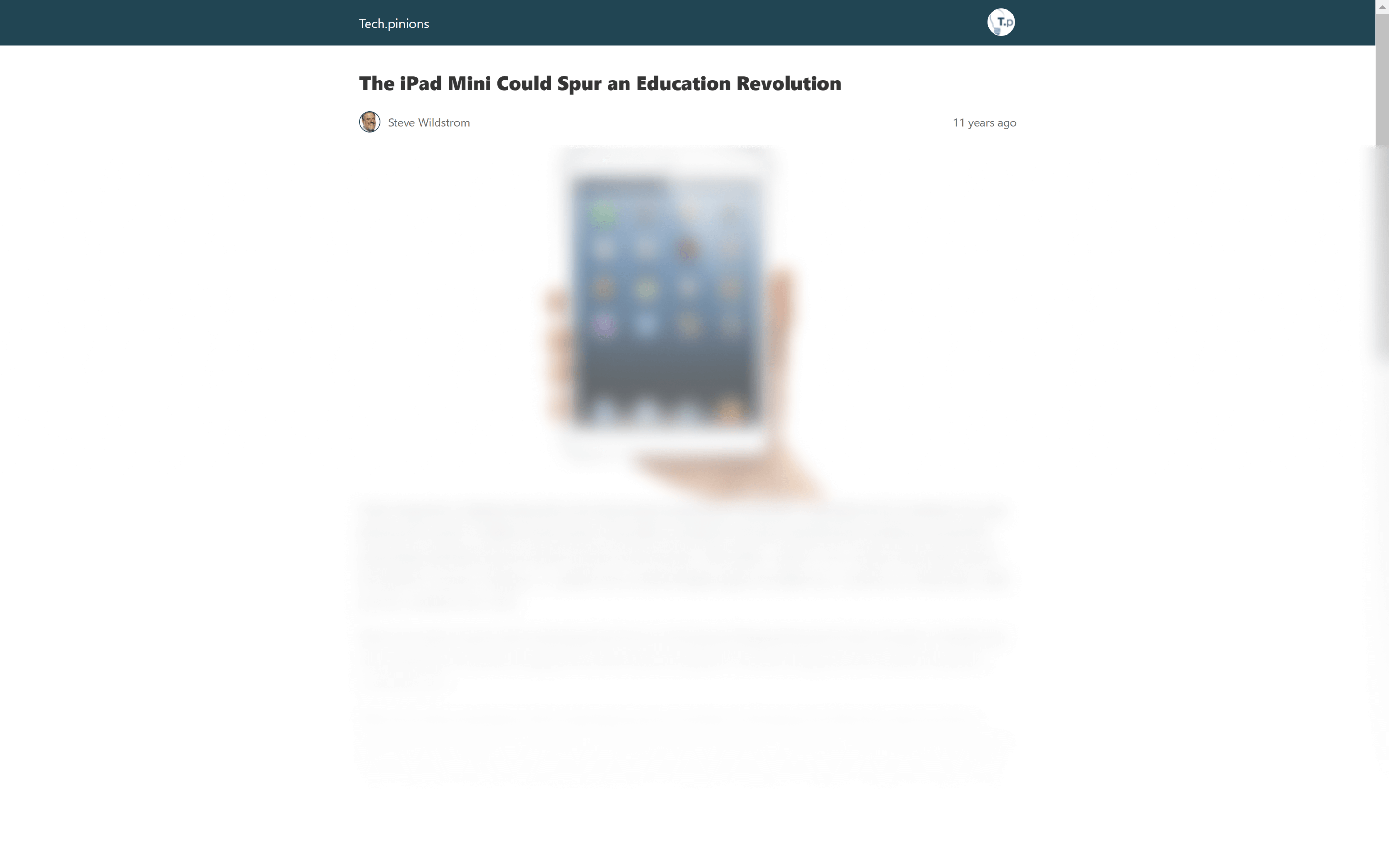The ipad mini could spur an education Revolution