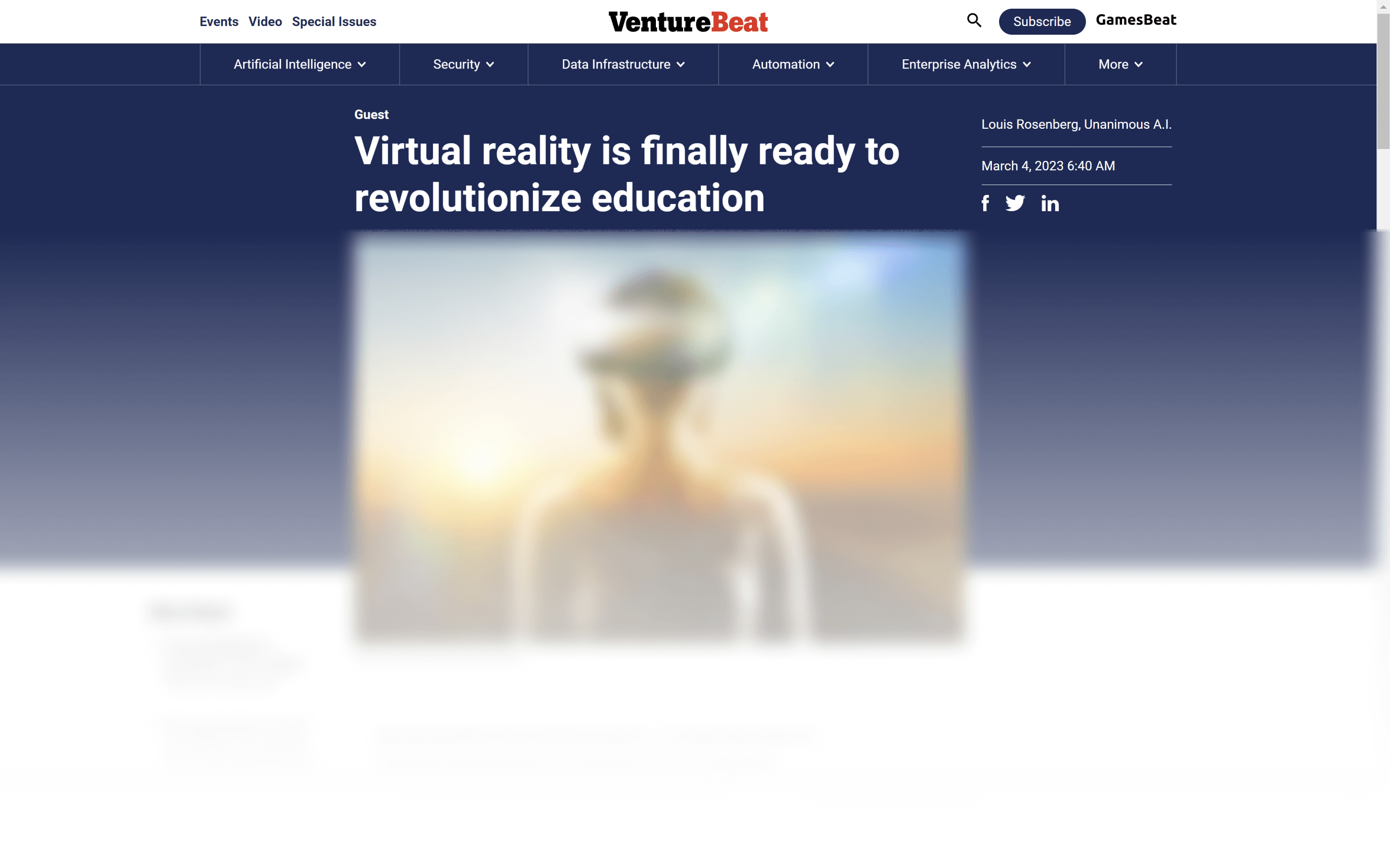 VR is finally ready to Revolutionize Education